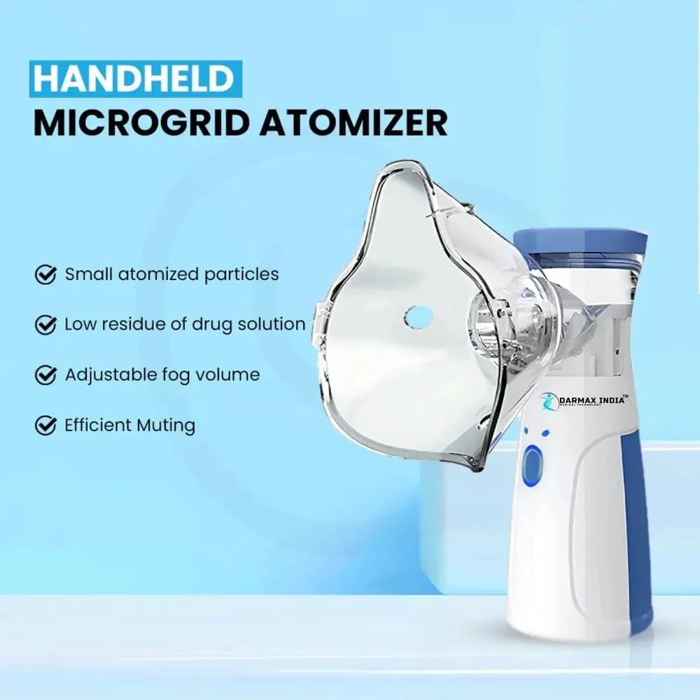 Portable Mesh Nebulizer Machine - with Masks & Mini Inhaler for Kids & Adults