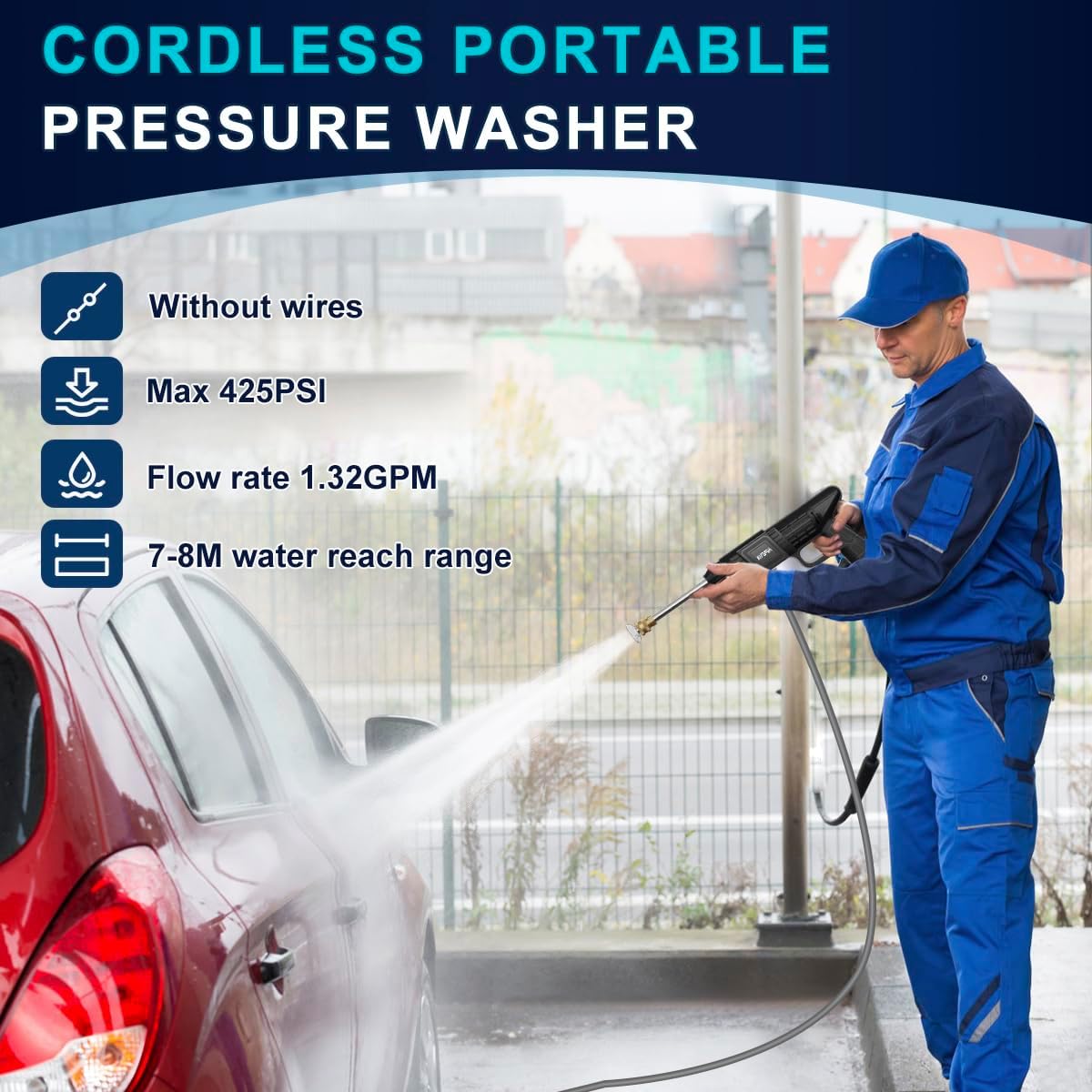 Portable high Pressure Washer Gun