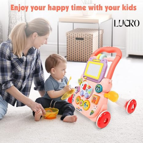 Elephant Baby Walker 2-in-1 – Musical & Learning Activity Toy