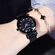 Stylish Magnet Watch for Girls with Bracelet in gift box