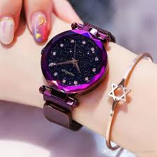Stylish Magnet Watch for Girls with Bracelet in gift box