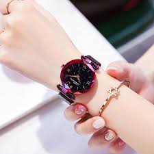 Stylish Magnet Watch for Girls with Bracelet in gift box